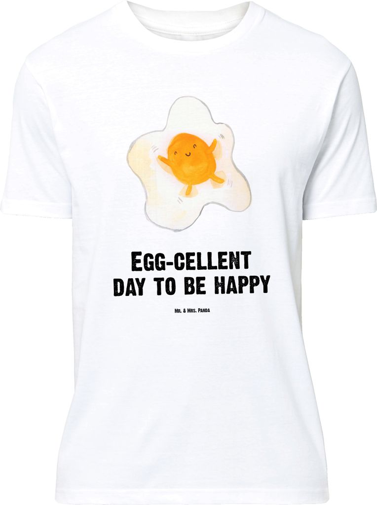 Mr. & Mrs. Panda Größe L T-Shirt Spiegelei Ei - Weiß - Geschenk, Glücklich, Schön, Lustige Sprüche, Tag, Tshirt, mit Spruch, Shirt, Liebe