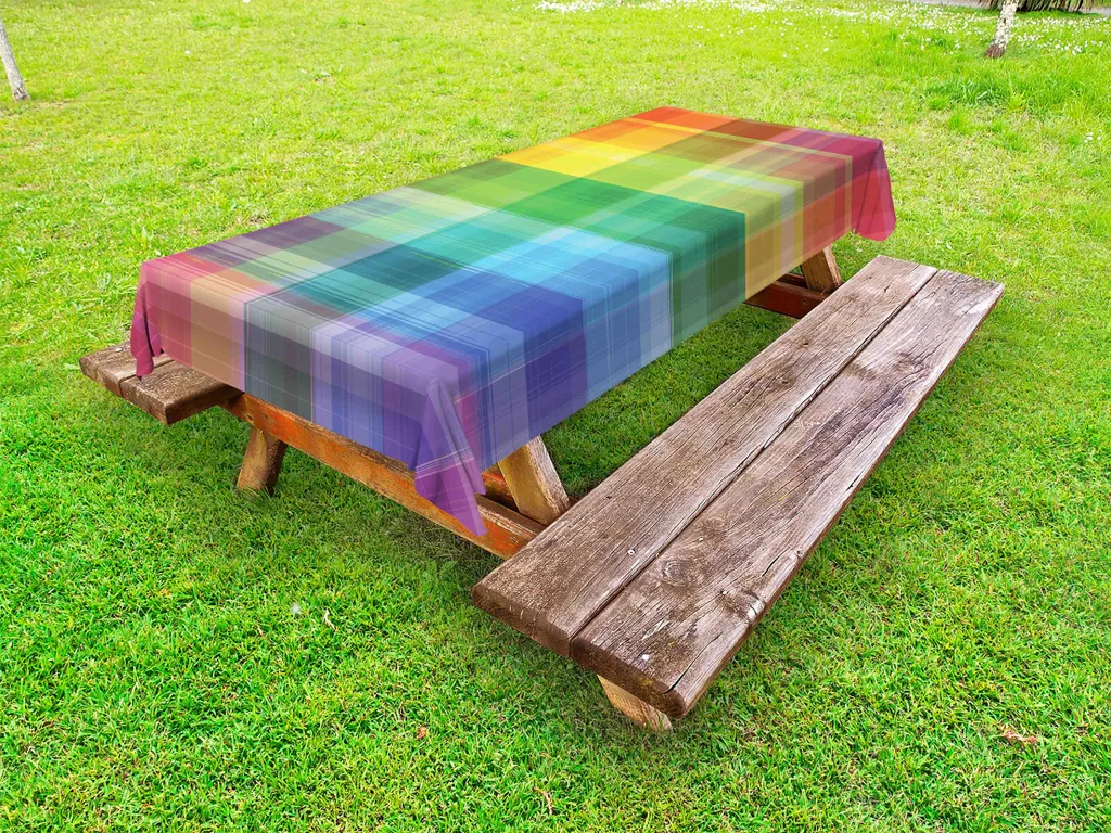 Tovaglia per Feste 145x305 cm ABAKUHAUS | Arcobaleno Colorata Esterno