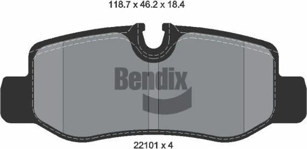 Jeu de plaquettes de frein à disque BENDIX BPD1109 pour Mercedes Classe V et Vito