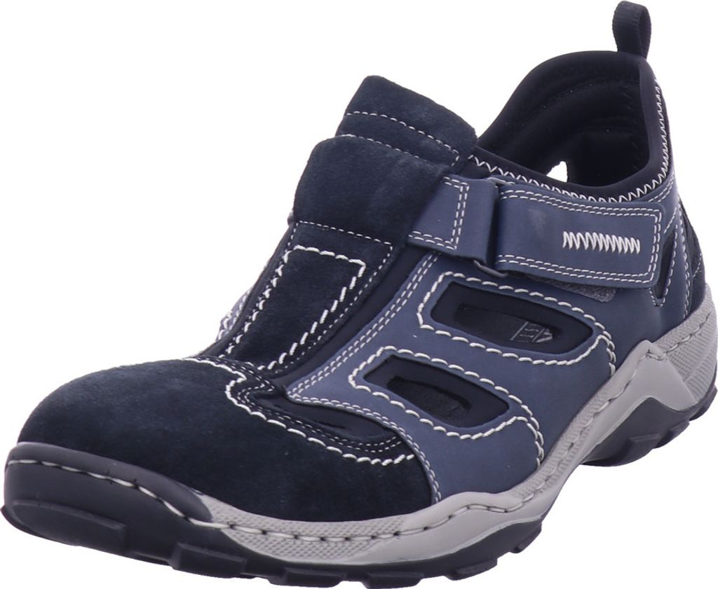 Rieker Herren Klett Halbschuh durchbrochen dunkelblau 44 Produktbild 100