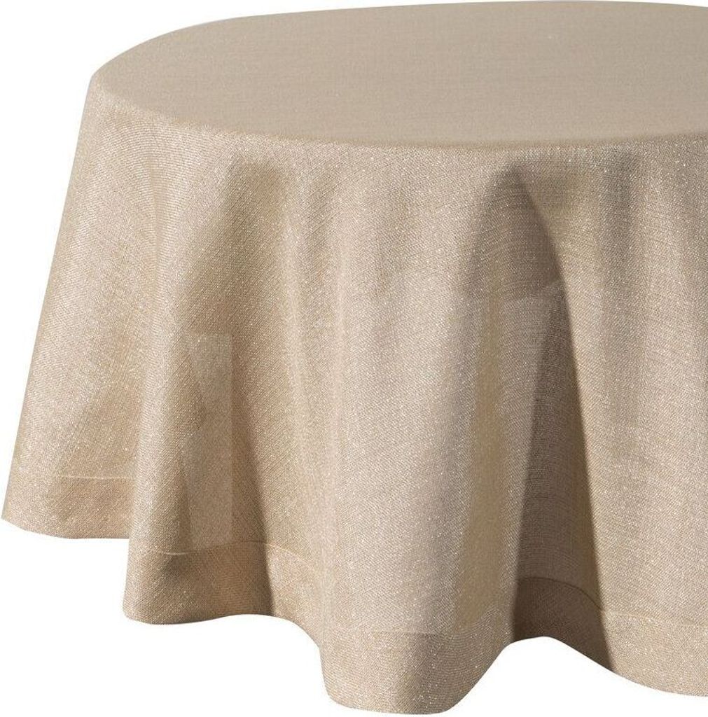 Festliche Tischdecke Tischdekoration STELLA 1 gold 180 cm Produktbild 