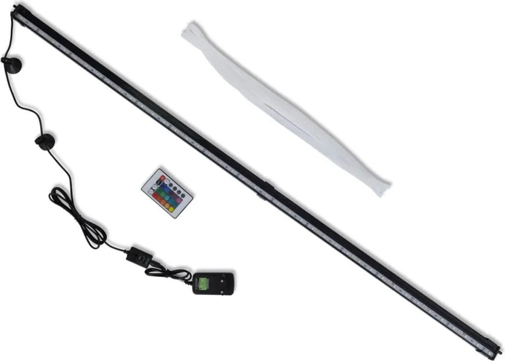 Rideau de bulles LED RGB pour grand aquarium - Rampe lumineuse étanche 107cm