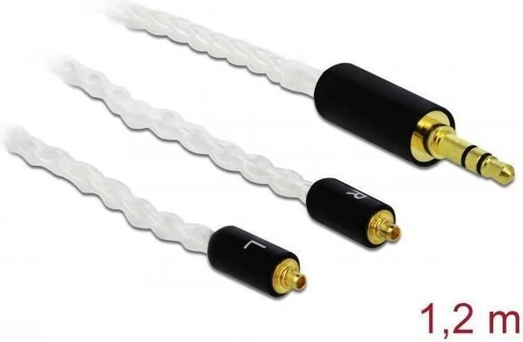 Câble MMCX pour Écouteurs Hi-Fi vers Smartphone Jack 3.5mm Long 1.2m
