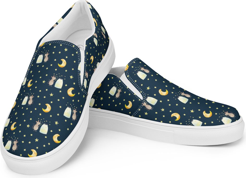 Mr. & Mrs. Panda Slipper Maus Sterne Größe 35 1/2 - Blau - Geschenk, Loafer Damen, Lustige Sprüche, Geburt, Träume, Kindergeburtstag, Geburtsta...