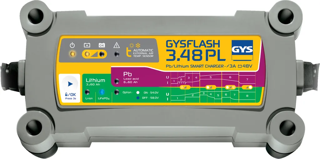 GYSFLASH 3.48 PL 027893 Chargeur Automatique 48V pour Batterie Lithium