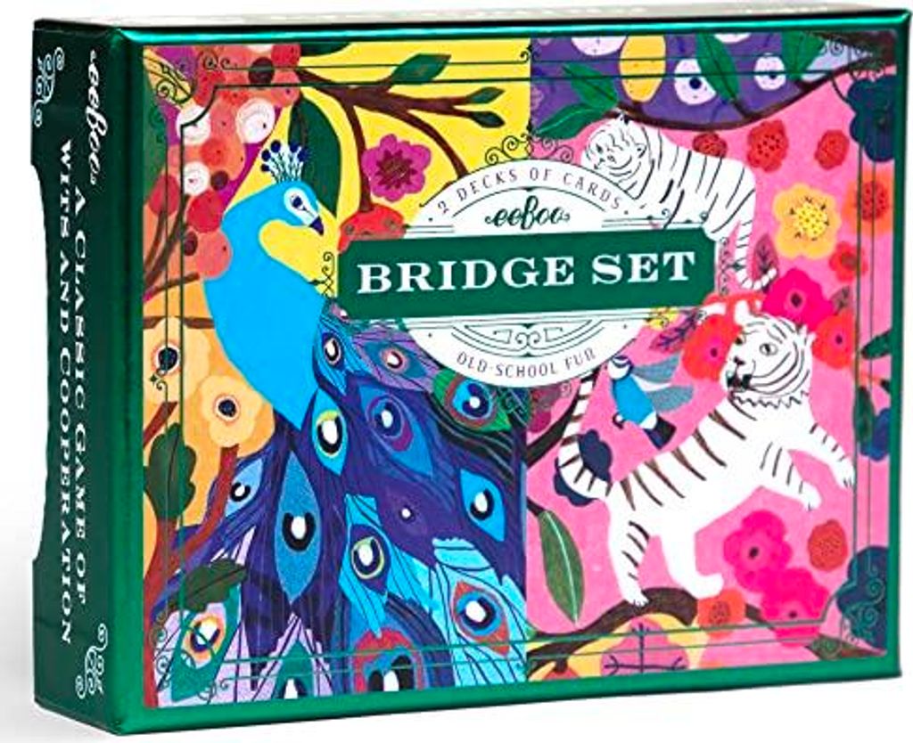 eeBoo Spielkarten Set Monika's Peacock Bridge - 2 Decks - Lernspiel Karten