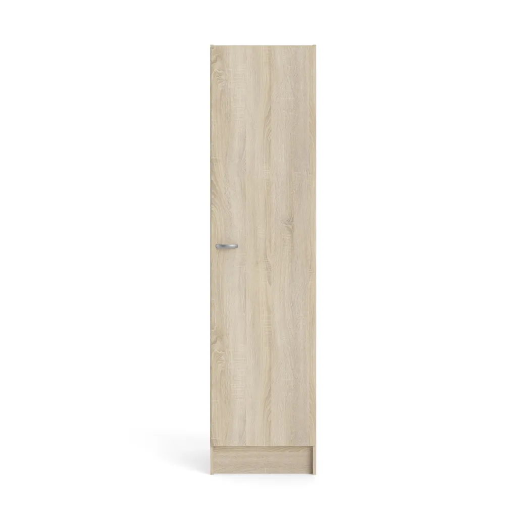 Fox Armoire 1 Porte en Chêne Structuré - Penderie Compacte Design Fox - 11