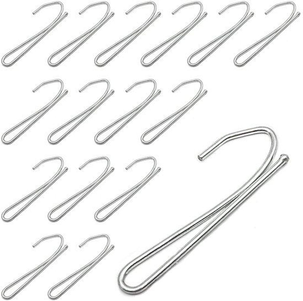 Metallene Vorhanghaken 100 Stück für geplooste Vorhänge