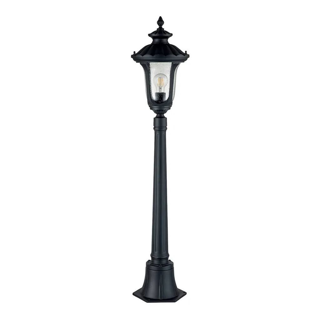Lampadaire extérieur Chicago Elstead noir en fonte d'aluminium E27 60W