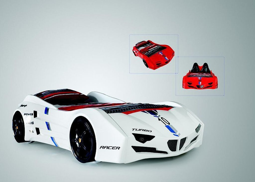 Rennwagen Auto Bett mit Matratze Autobett Kinderzimmer Betten Möbel Neu