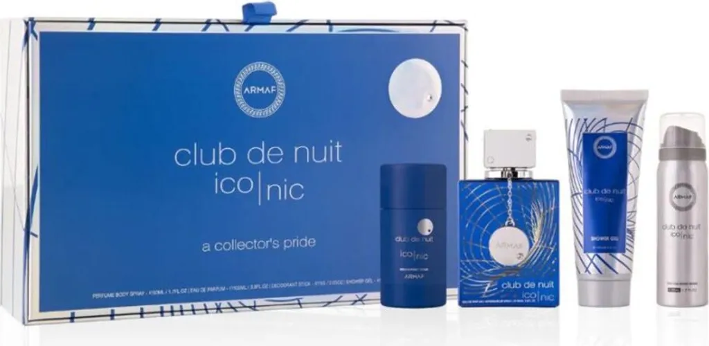 Coffret Cadeau Parfum Homme Club De Nuit Blue Iconic EDP 105ml Armaf