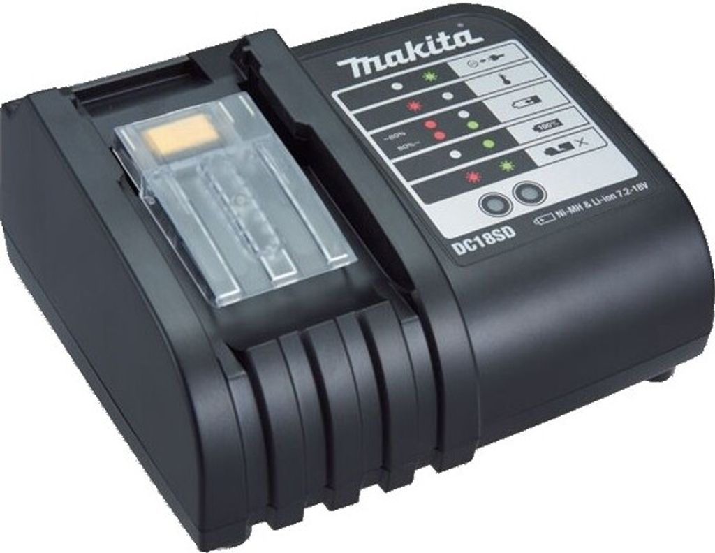 Makita DC18SD, Ladegerät, Makita, Blau, Schwarz, 265 h, AC, Produktbild 