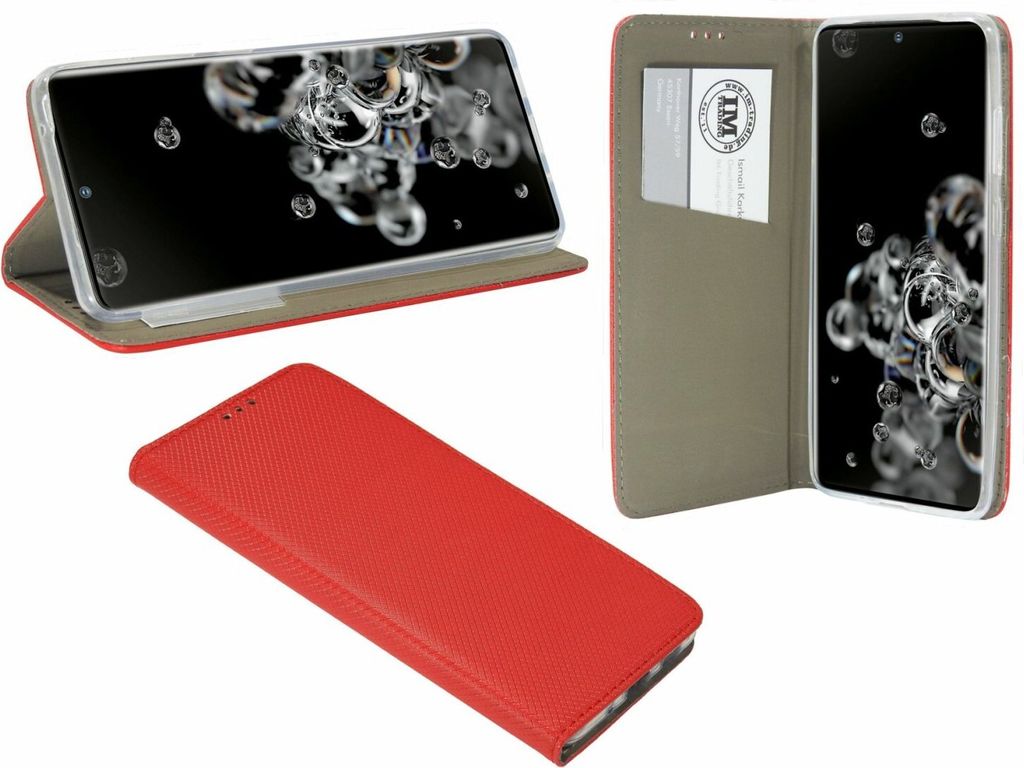 cofi1453 Buch Tasche Smart für SAMSUNG GALAXY S20 ULTRA ( G988B ) Handy Hülle Etui Brieftasche Schutzhülle mit Standfunktion, Kartenfach Rot