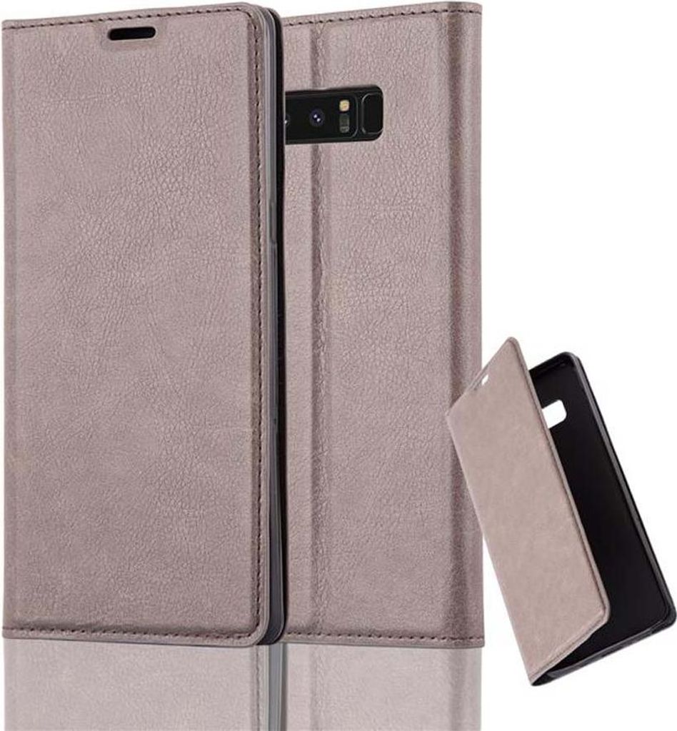 Cadorabo Hülle für Samsung Galaxy NOTE 8 Schutz Hülle in Braun Handyhülle Etui Case Cover Magnetverschluss