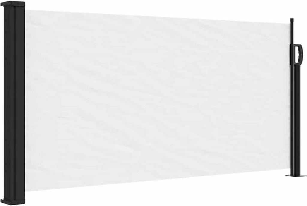 vidaXL Seitenmarkise Ausziehbar Weiß 100x300 cm