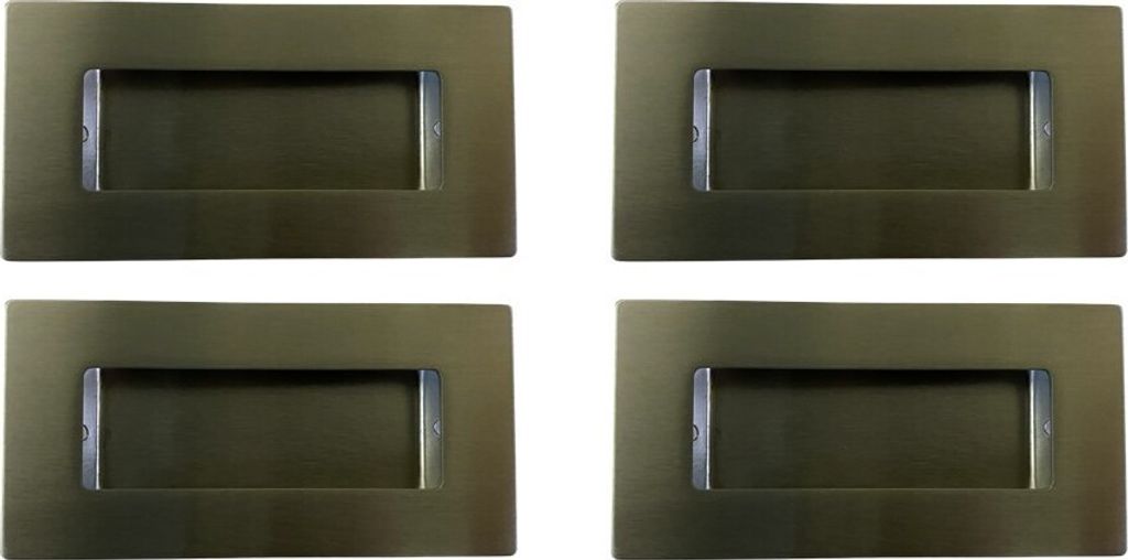HOOZ 4er Set Möbelgriff Edelstahl 10 cm Muldengriff Produktbild 