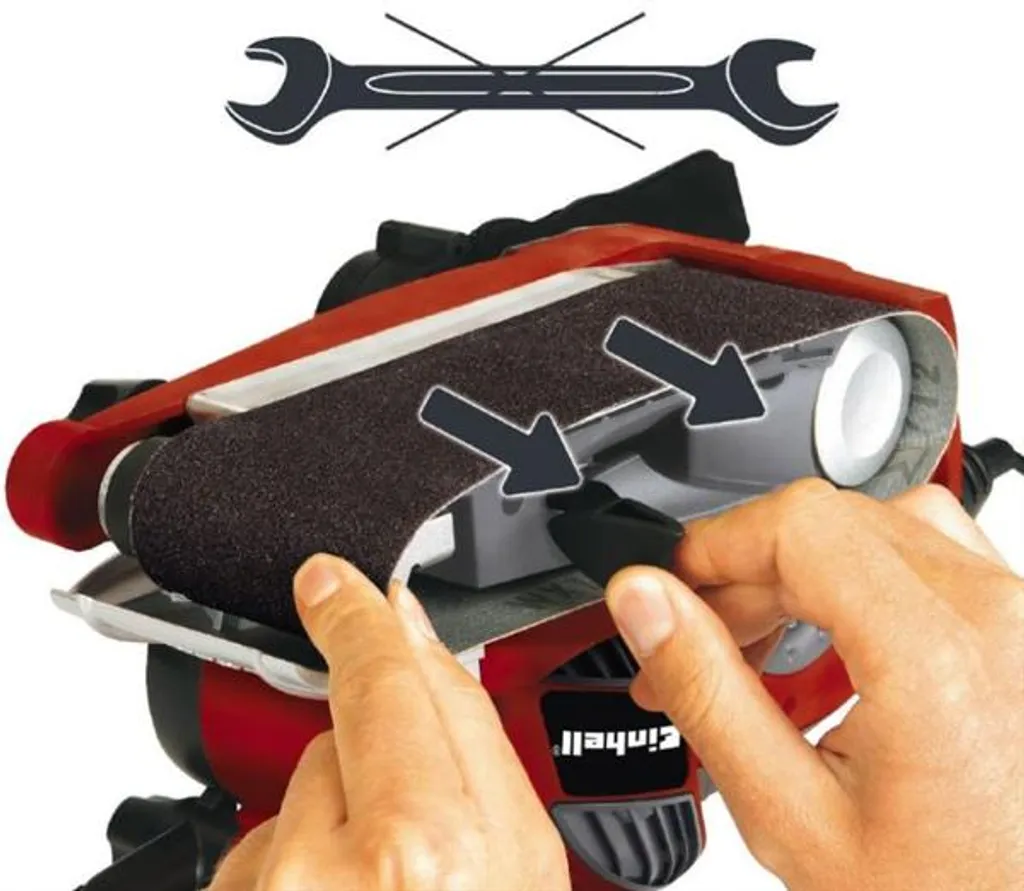 Ponceuse à bande stationnaire et mobile Einhell TE-BS 85 40 E robuste - 28