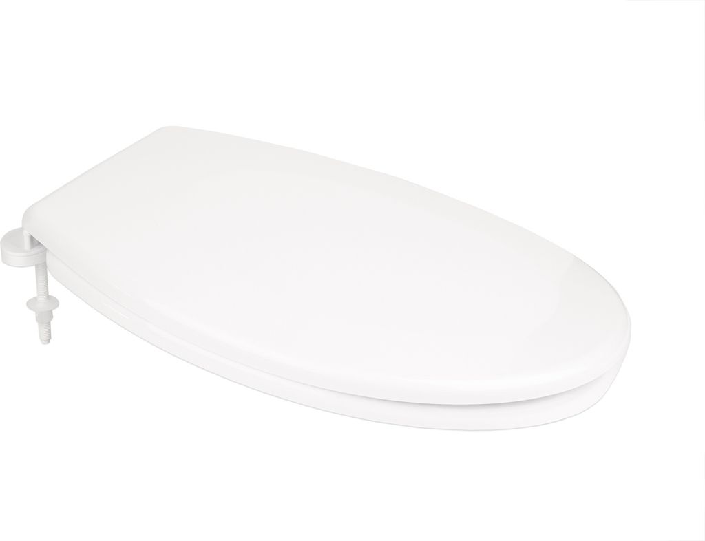 WC-Sitz mit Deckel weiß - 46x37 cm - Ovaler Toilettensitz Produktbild 5