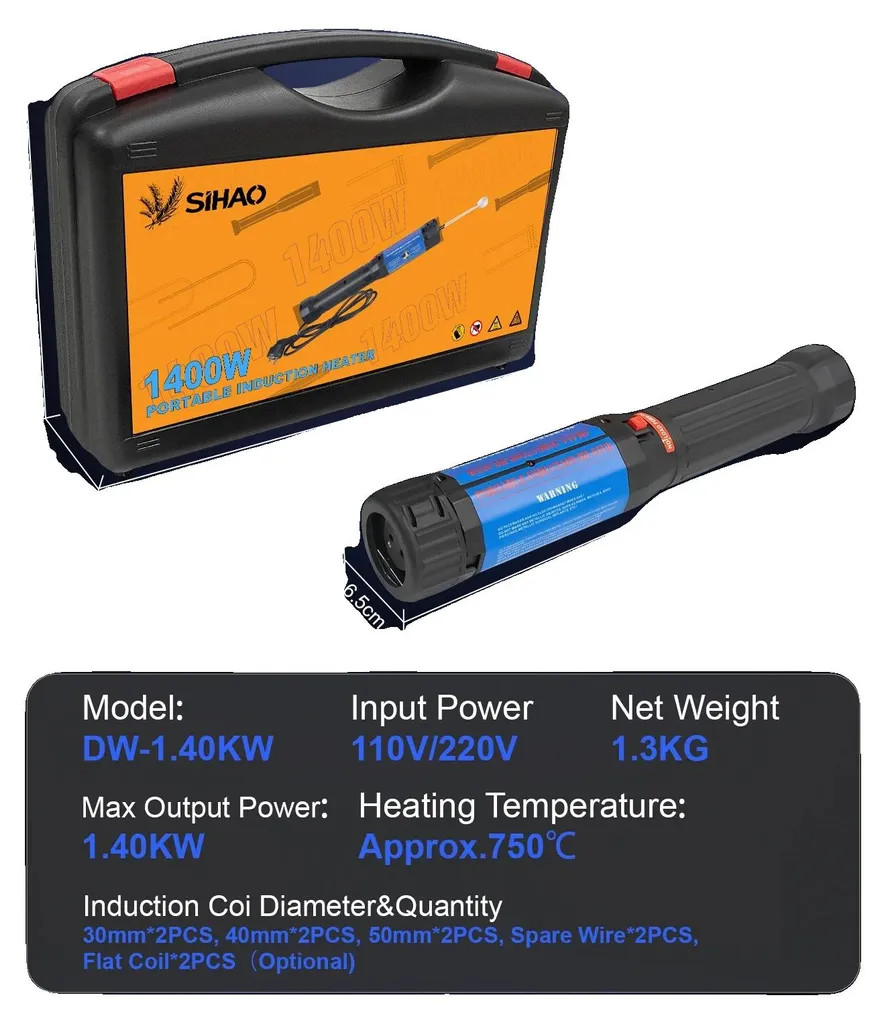 Dégrippeur thermique par induction magnétique pour mécanique auto 1400W