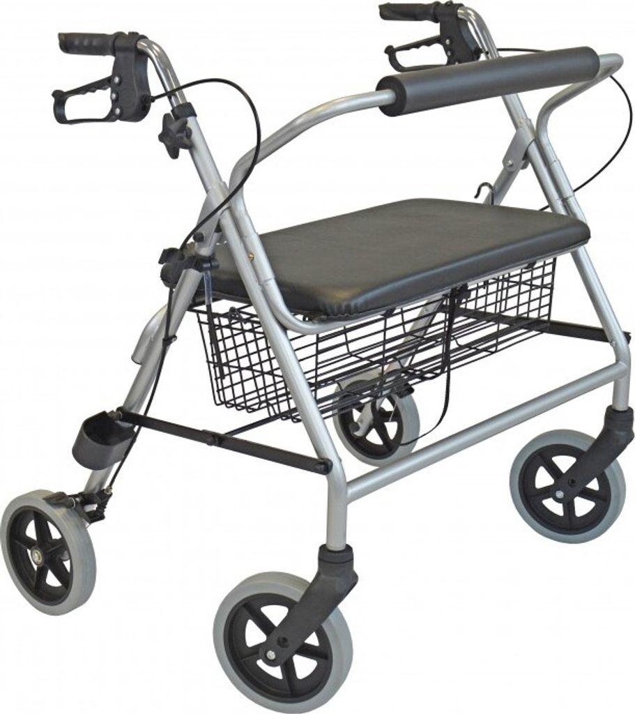 R225 XL - SB 60Rollator für Schwergewicht, Farbe silber