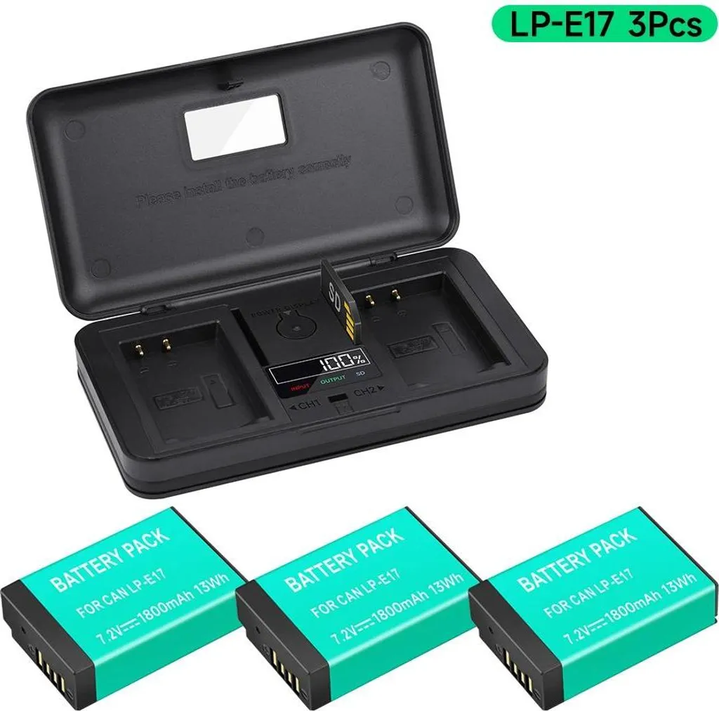 Batteria Fotocamera Alta Capacità e Caricatore USB Doppio per Viaggi