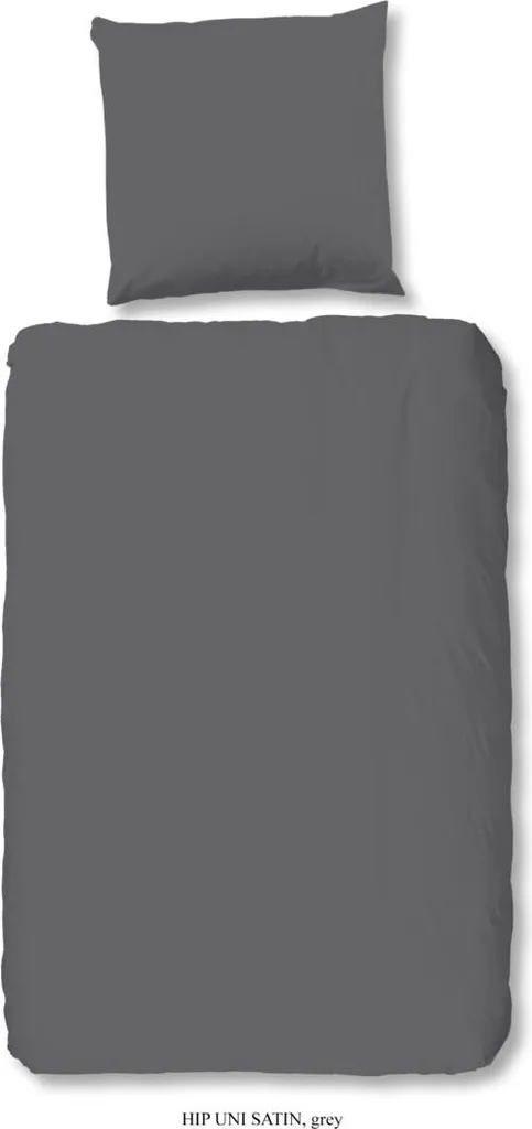 Set Letto HIP 135x200 Grigio Tinta Unita: Cotone Satin Anti-Piega - 5