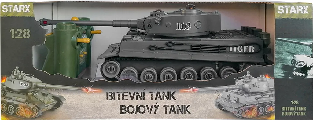 STARX Tank RC Gris avec Tourelle Rotative - Blindé Télécommandé Réaliste - 2