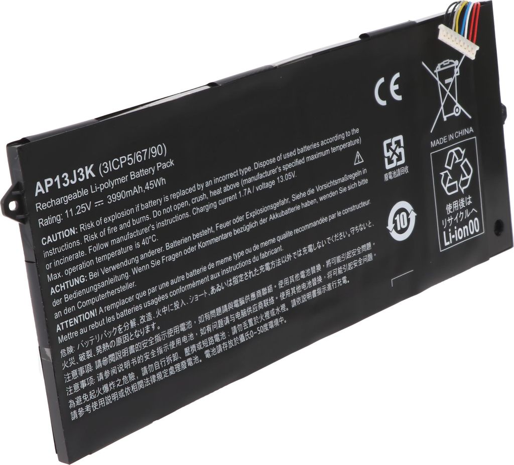 Akku passend für ACER Chromebook 11 C720, C740, Li-Polymer, Produktbild 