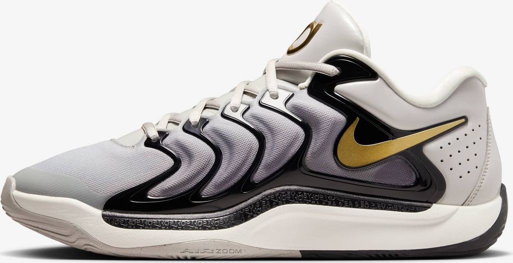 Nike KD17 "Light Iron Ore Metallic Gold" Basketballschuh, Größe: 39