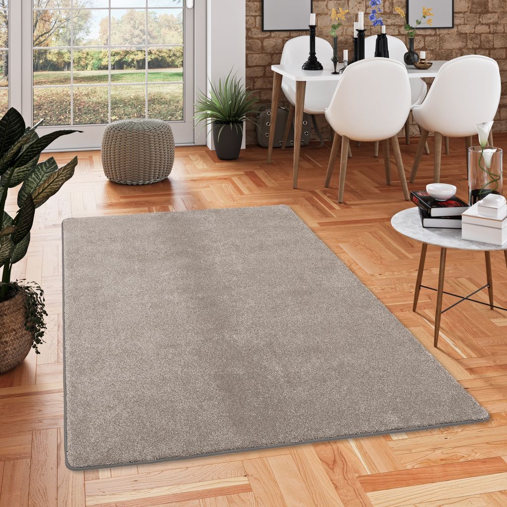 Hochflor Luxus Velours Teppich Touch Taupe, Größe:200x250 cm