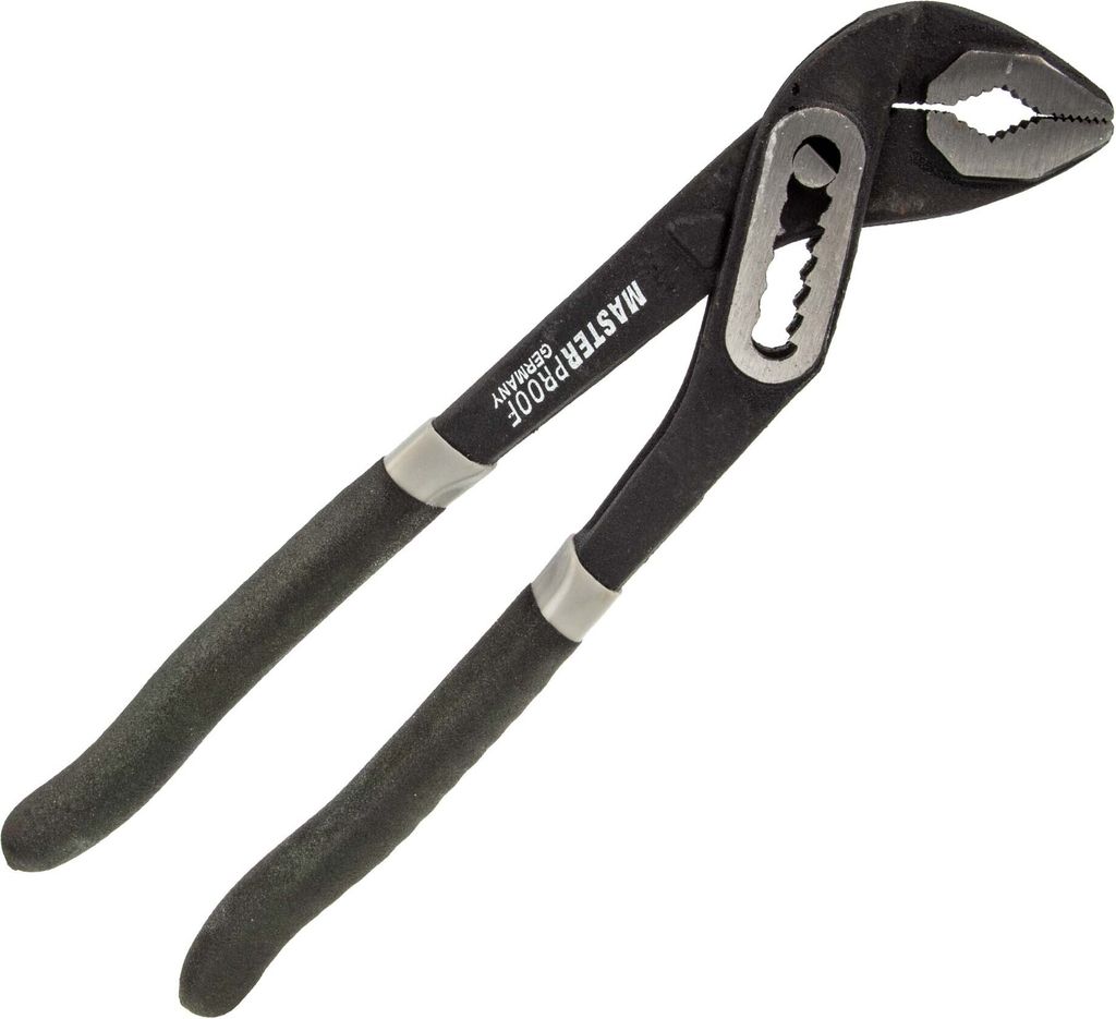 MASTERPROOF PROFESSIONAL Wasserpumpenzange 240 mm, Spannbereich 35 mm, Rohrzange Chrom Vanadium