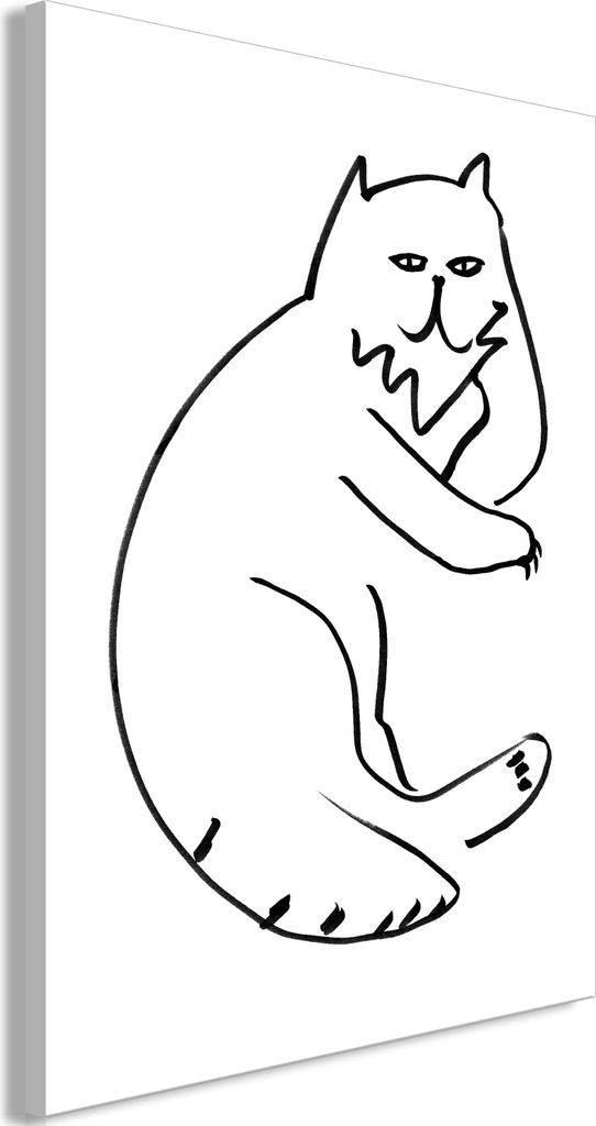 Italienischer Leinwand Leinwandbild - Cat Relaxing (1 Part) Vertical 20x30 cm Tiere g-A-0188-b-a