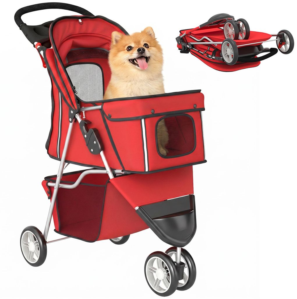 PawHut Hundewagen Faltbar Hundebuggy bis 10kg mit Produktbild 