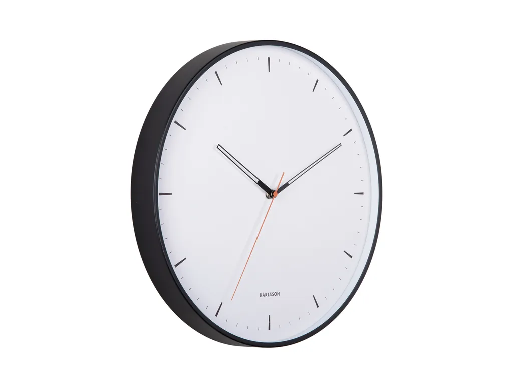 Karlsson Horloge Murale Calm Noir - Pendule Silencieuse Design 30cm
