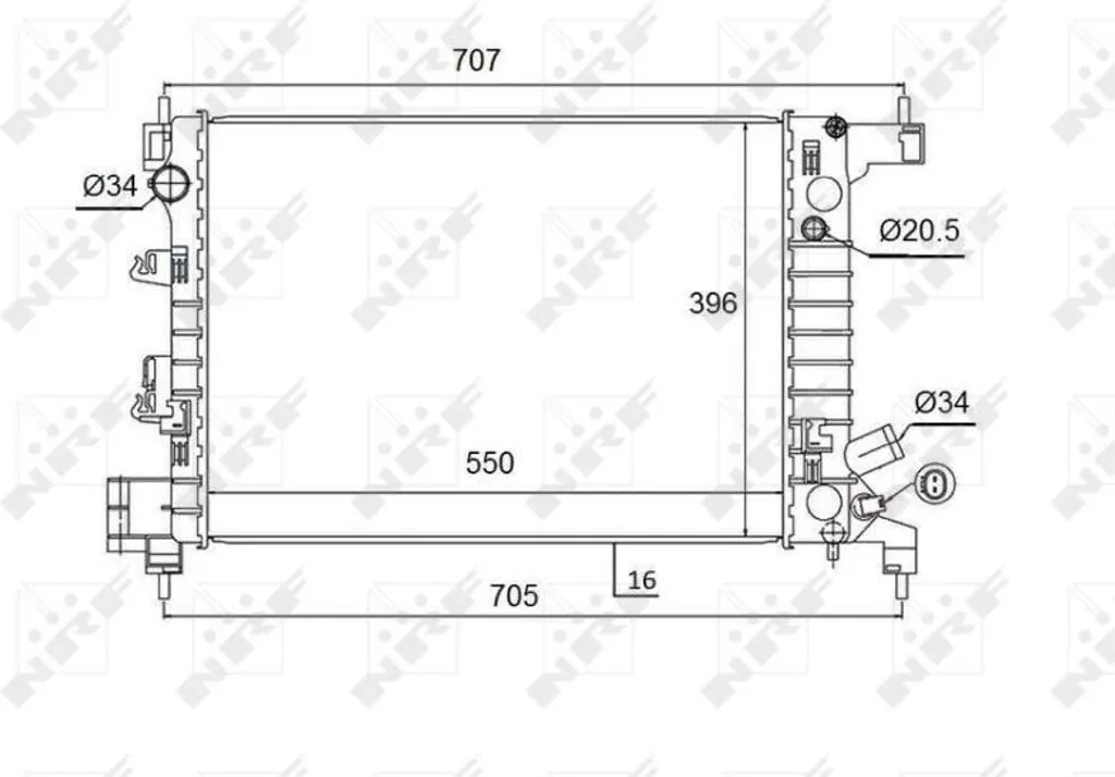 Radiateur NRF 58504 pour Aveo T300 - Remplacement OE 94516938 Fiable