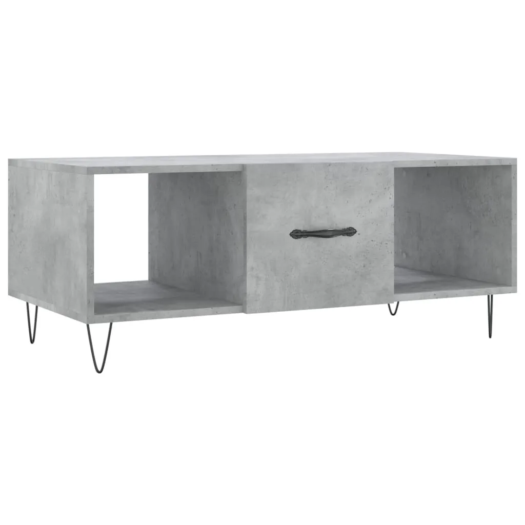 Tavolino Basso Grigio Cemento 102x50x40 | Mobile Design Ufficio e Casa