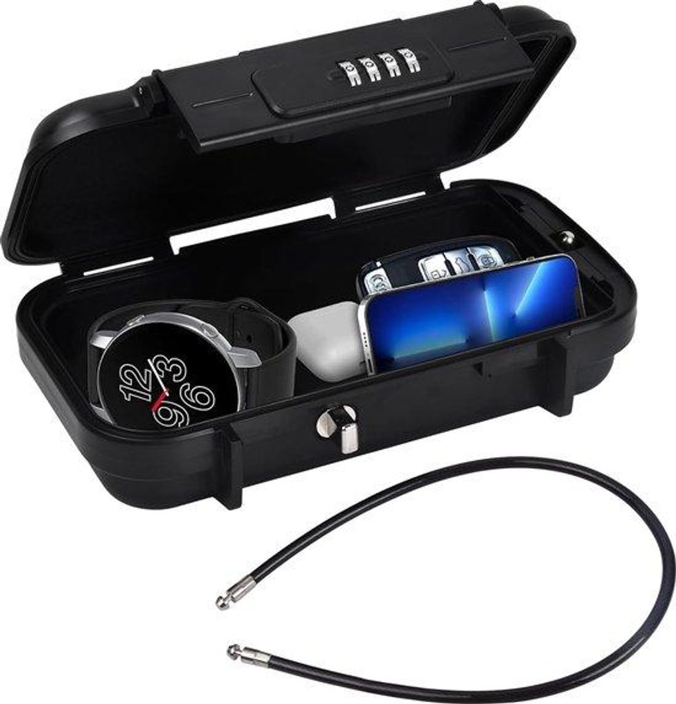 Mini-Sicherheitskoffer mit Zahlencode, wasserdichter Schlossbox, Anti-Diefstal-Sicherheitsbox, Mini-Schlossbox, Schlossbox für Reisen, Hotel, Büro