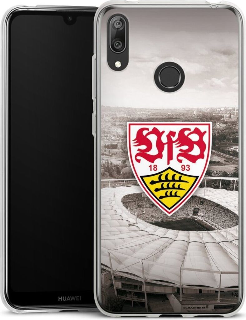 DeinDesign Handyhülle für Huawei Y7 (2019) Silikon Hülle Case Smartphone Schutzhülle Offizielles Lizenzprodukt Stadion VfB Stuttgart