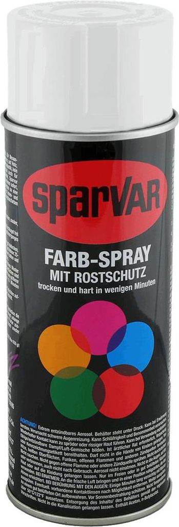 Sparvar Farb-Spray mit Rostschutz      RAL 9010 - Reinweiss Produktbild 