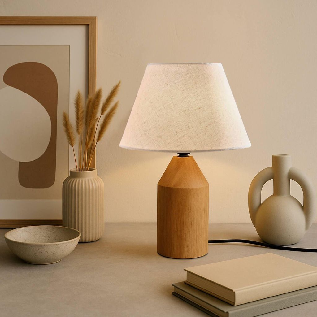 Opviq, 241962, Tischlampe, Creme, PVC, 22 x 30 cm