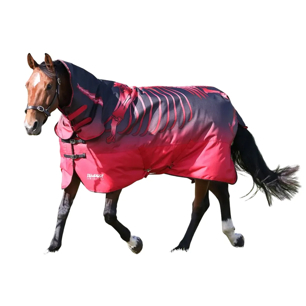 Couverture de pré intégrale pour chevaux Tempest Original Rouge de 152cm