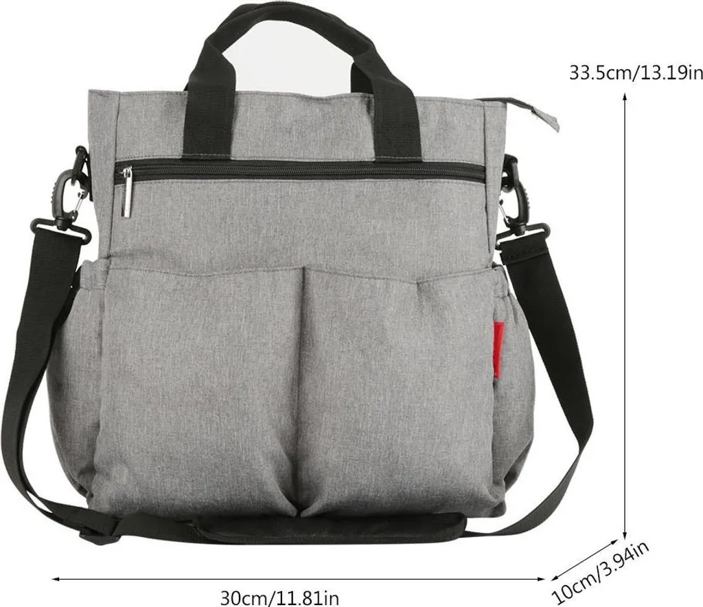 Sac à langer portable grande capacité Insular gris pour la poussette