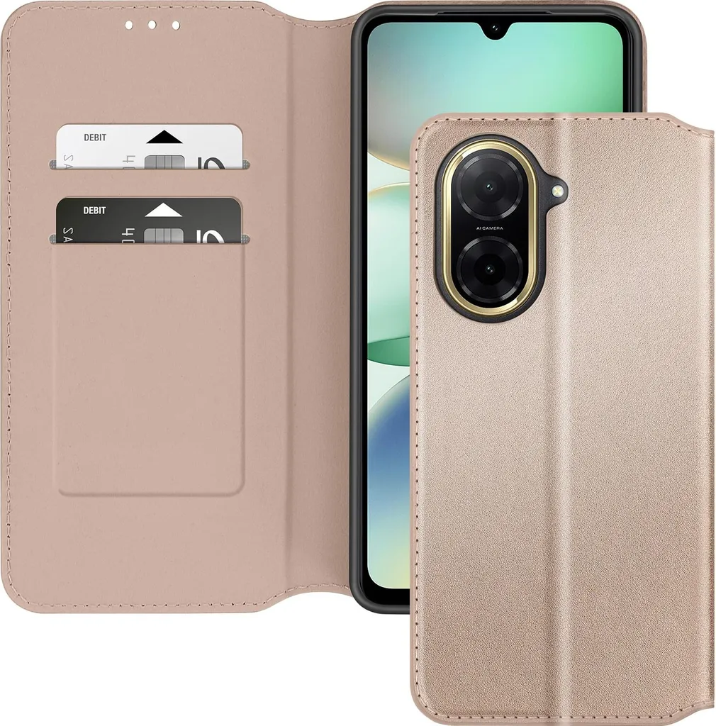 Avizar, Custodia per Redmi A5 con supporto video, oro