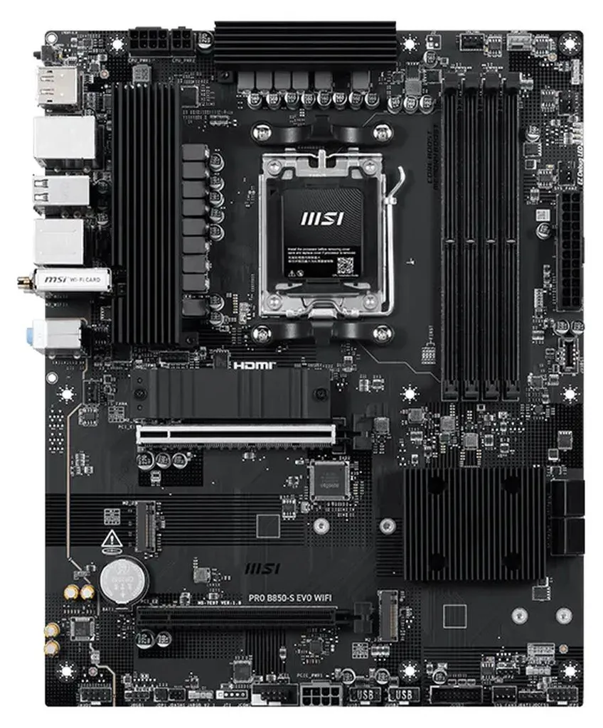 MSI PRO B850-S EVO WIFI Carte Mère Haute Performance Wi-Fi 6E et DDR5