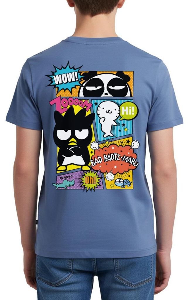 Spreadshirt Bad Badtz-Maru Mit Freunden Im Comic Stil Teenager Premium T-Shirt, 158/164 (12 Jahre), Taubenblau