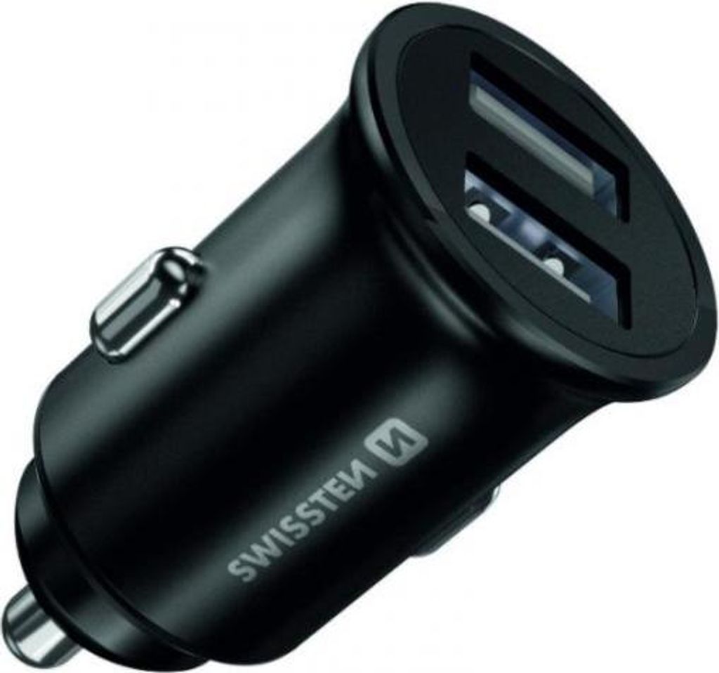 Swissten cl adaptér 2x usb 4,8a metal čierny Obrázok produktu 