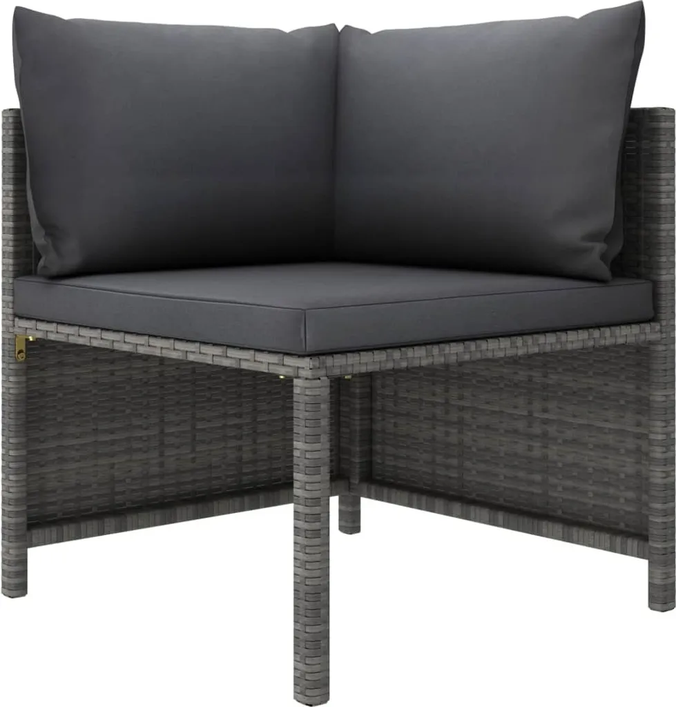 Divano Modulare Esterno Polirattan Grigio The Living Store - Zero Stress