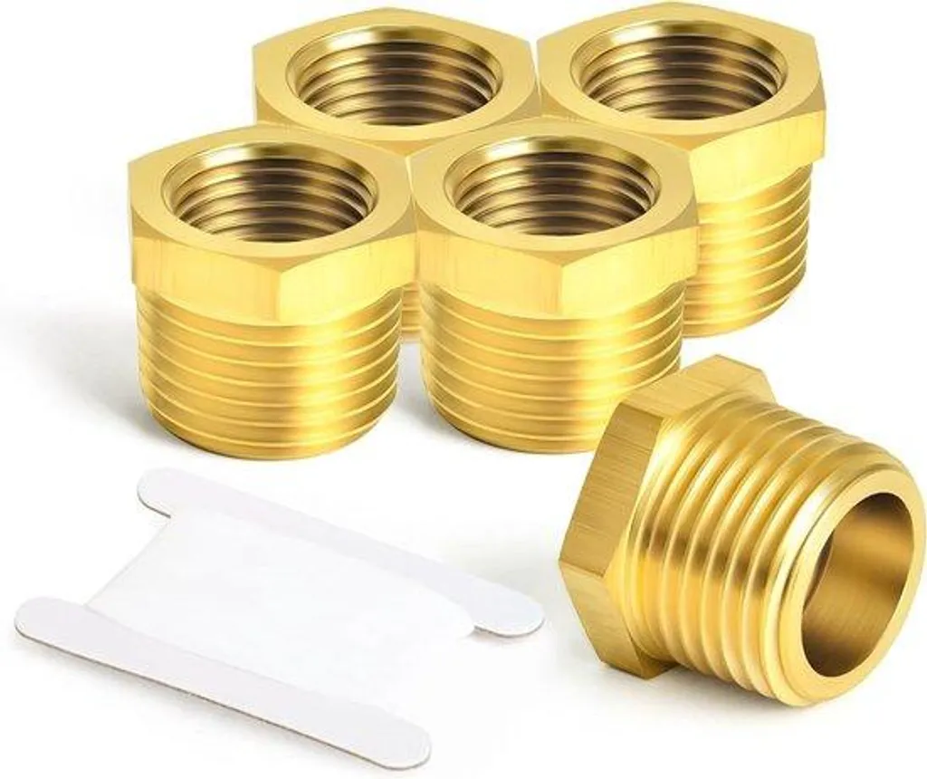 Raccord réducteur laiton hexagonal 1/2F - 3/8M BSP : Robuste et étanche