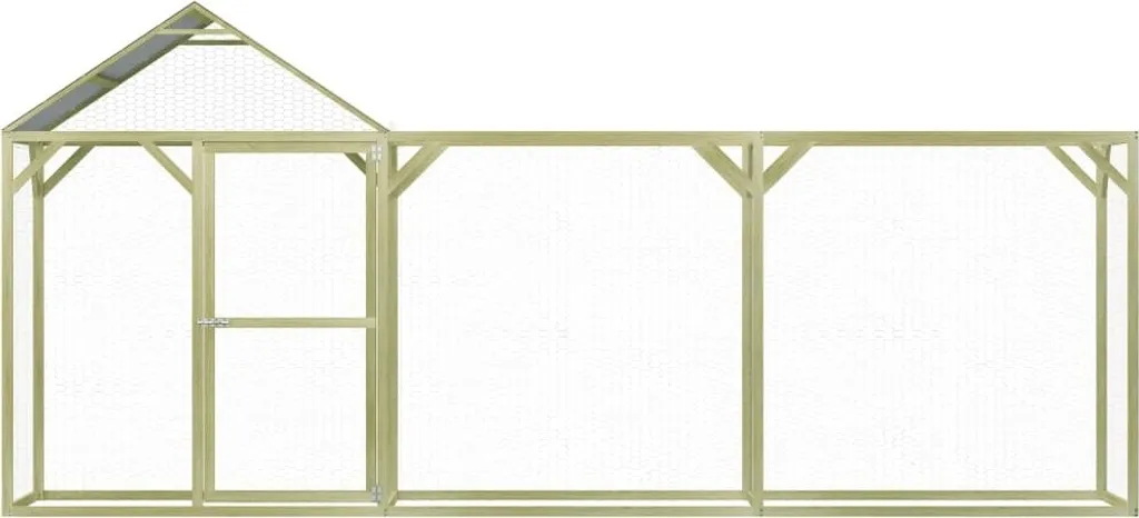 vidaXL Cage à poules 4,5x1,5x2 m en bois de pin imprégné robuste