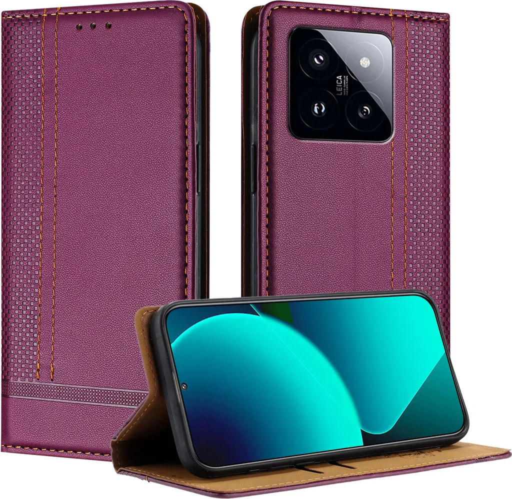 ZANAÉ ZAN-BR-N144 CUSTODIA A LIBRO per Redmi Note 14 4G, Marrone